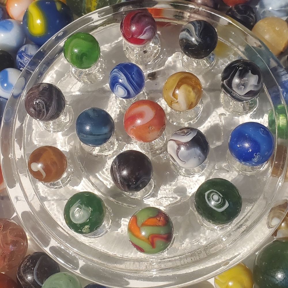 HUGE MARBLES COLLECTION 34LBs GERMAN CAC AKRO PELTIER JABO MARBLE KING DISPLAYS - Picture 7 of 16